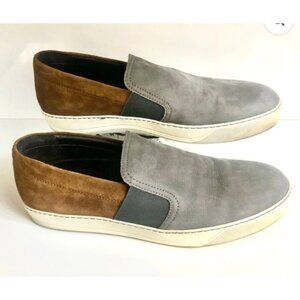 LANVIN Men's Two Tone Suede Leather Slip On Sneakers Size 8